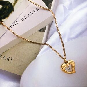 Givenchy Vintage Goldtone Heart Necklace